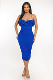 Passion Bloom Ruched Dress