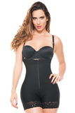Black Zip-Front Waist Control Shapewear