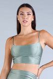 Elegant Sage Crop Top